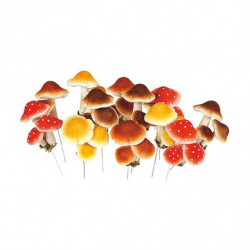 Svampe-gruppe 12stk/pk, kunstige svampe
