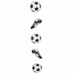 Fodboldophæng med 3 bolde og 2 fodboldstøvler