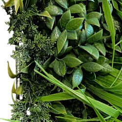 Bladmix plade, skovbund, UV, 100x100cm, kunstig plante