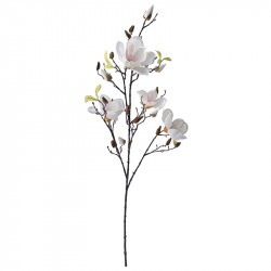 Magnolia gren, 105cm, hvid/lyserød, kunstig blomst