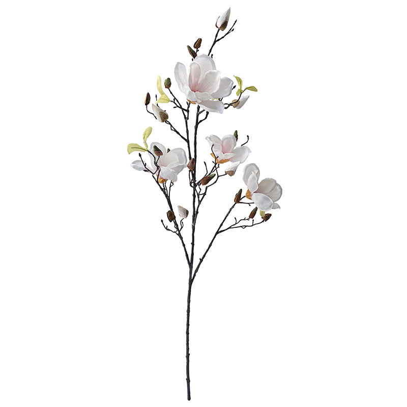 Magnolia gren, 105cm, hvid/lyserød, kunstig blomst