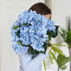 Hortensia, 48cm blå-lilla, kunstig blomst