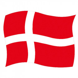Selvklæbende flag, Dannebrog, A5, (10 stk./pk.)