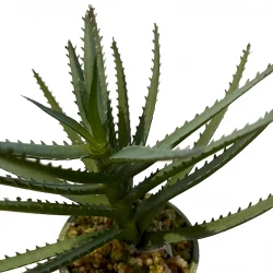Aloe vera i potte, 18cm, kunstig plante