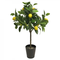 Citrontræ i potte, 70 cm, 12 citroner, kunstig plante