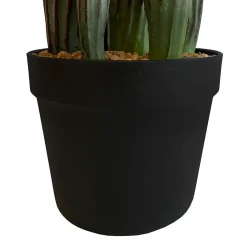 Kaktus i sort potte, 63cm, kunstig plante