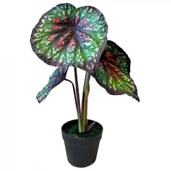 Begonia i potte, 58cm. UV, kunstig plante 