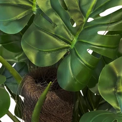 Opbundet monstera plante i potte, 120cm, Kunstig plante