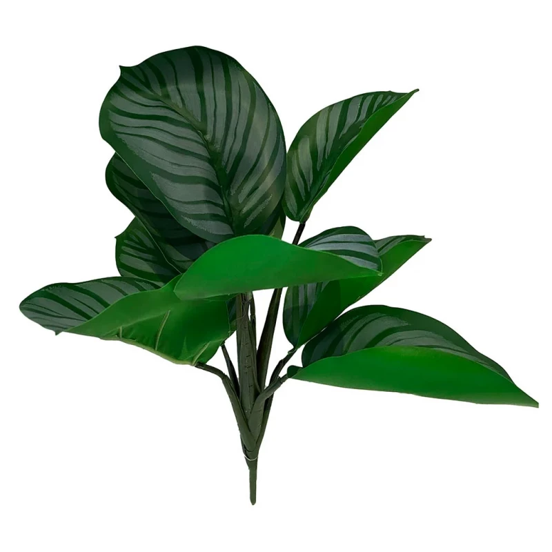 Calathea stilke i bundt, 8 stk, grøn, 30cm, kunstig plante