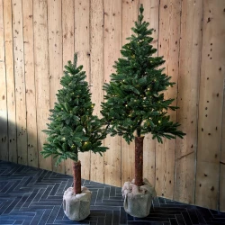 Dakota grantræ, 120cm m jute potte, PE, kunstig juletræ