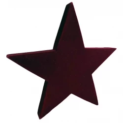 Stjerne i velour, bordeaux, Ø 24cm