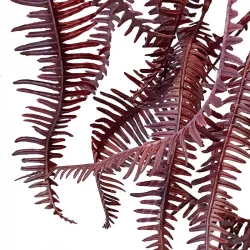 Bregne hængeplante, rød, 99cm, kunstig plante