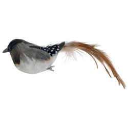 Fugl på clips, brun ca.18cm, kunstig dyr