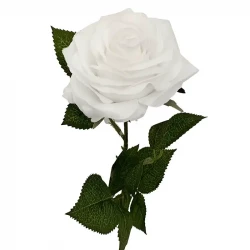 Rose Dijon, hvid, 64cm, kunstig blomst