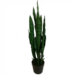 Svigermors skarpe tunge i potte, 97cm, Bajonetplante, Sanseveria, kunstig plante