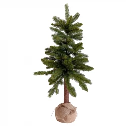 Dakota grantræ, Ø40cm. 85cm m jute potte, PE, kunstig juletræ