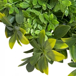 Bladmix plade, paraplytræ, UV, 50x50cm, kunstig plante