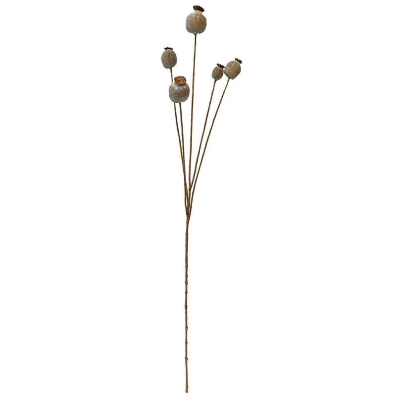 Valmue på stilk, beige, L75cm, kunstig blomst