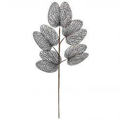 Gren m hulmønstrede blade, sort, 76cm, kunstig gren