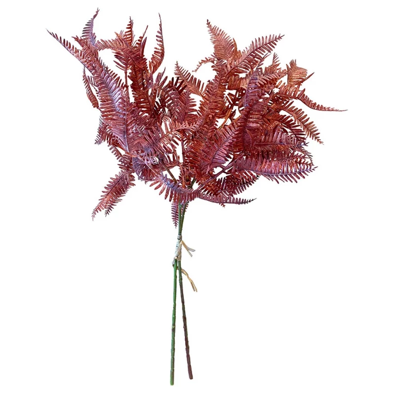 Bregne på stilk, 2 stk, mørk rosa, 40 cm, kunstig plante
