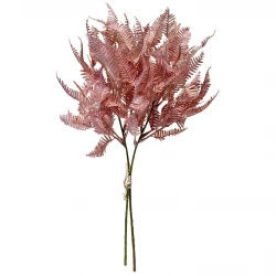 Bregne på stilk, 2 stk, lyserød, 40 cm, kunstig plante