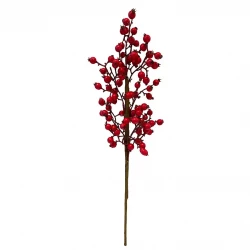 Gren m røde bær, 45cm, kunstig gren