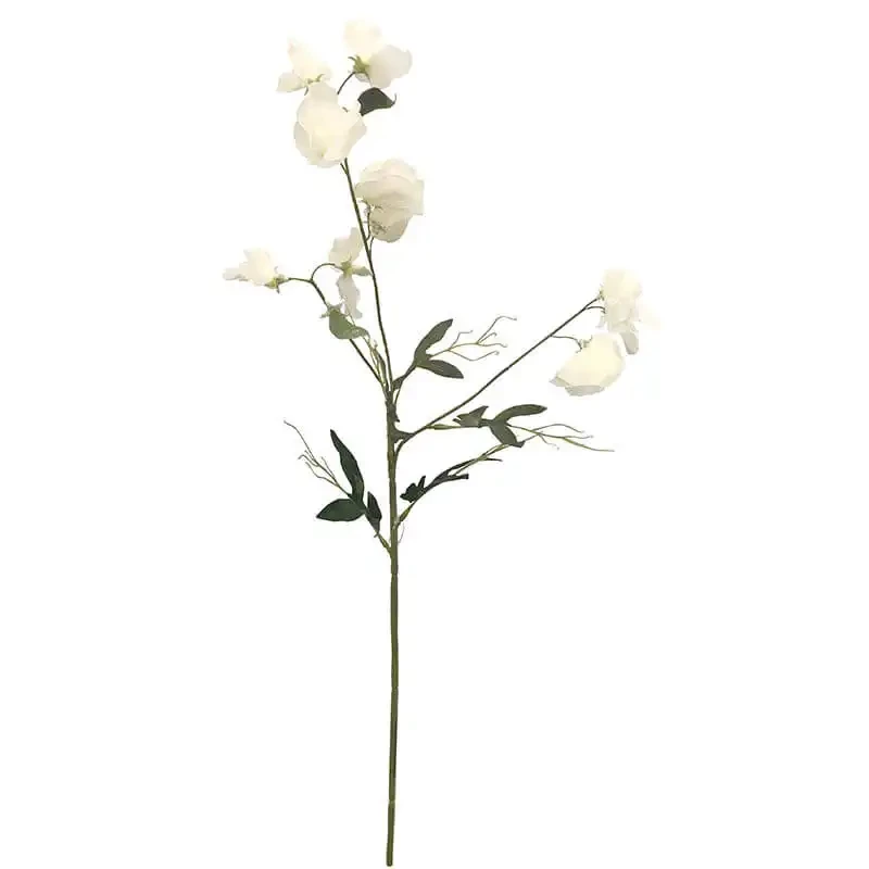 Ærteblomst, 70cm Hvid, kunstig blomst