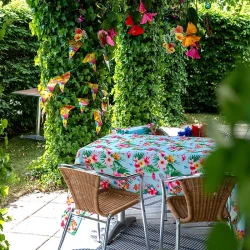 Hibiscus / Hawaii blomst, 74cm, rød, kunstig blomst