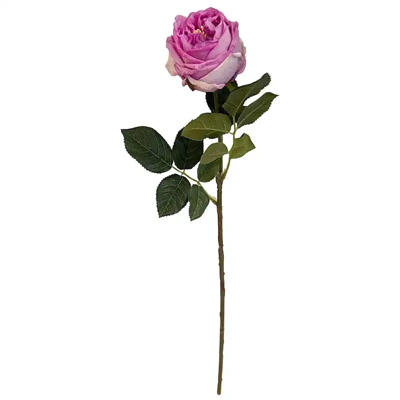 Rose på stilk, pink, 60cm, kunstig blomst
