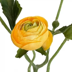 Ranunkel blomst, gul, 48cm, kunstig blomst