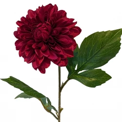 Dahlia på stilk, bordeaux, 50cm, kunstig blomst