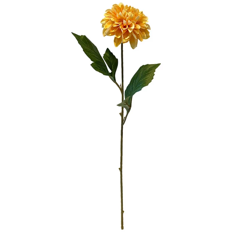 Dahlia på stilk, gul, 50cm, kunstig blomst