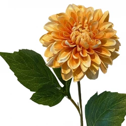 Dahlia på stilk, gul, 50cm, kunstig blomst