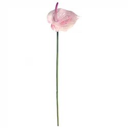 Flamingo blomst, 45cm, lyserød, anthurium, kunstig blomst