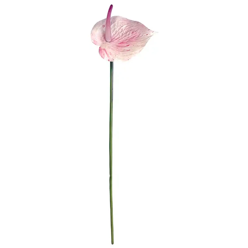 Flamingo blomst, lys pink, 45cm, anthurium, kunstig blomst