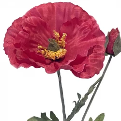 Valmue på stilk, lyserød, 70cm, kunstig blomst