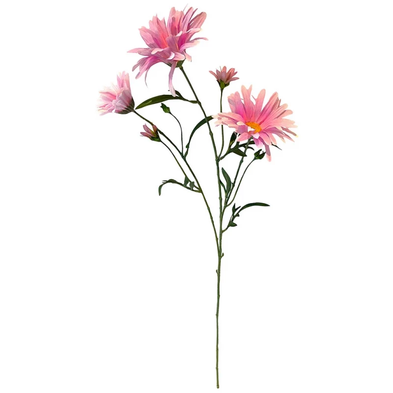 Asters på stilk, pink/hvid, 70cm, kunstig blomst