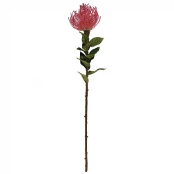 Protea blomst, 74cm Orange/Rød, Kunstig blomst