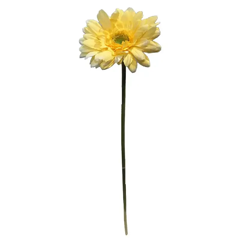 Gerbera, gul, 48cm,  kunstig blomst