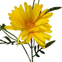 Asters på stilk, gul, 70cm, kunstig blomst
