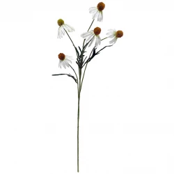 Solhat, creme, 90cm, Rudbeckia, kunstig blomst