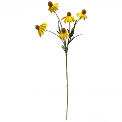 Solhat, gul, 90cm, Rudbeckia, kunstig blomst
