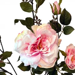 Rosen stilk, york, lyserød, 110cm, kunstig blomst
