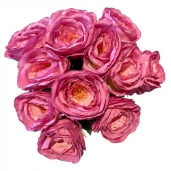 Rosenbuket, 12stk, pink, 70cm, kunstig blomst