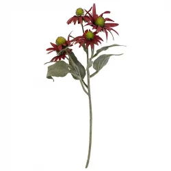 Solhat, rød, 50cm, kunstig blomst