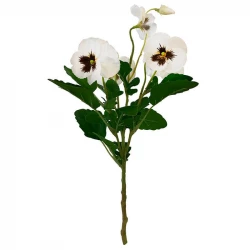 Stedmoderblomst, hvid, 38cm, kunstig blomst