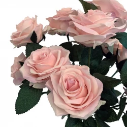 Rosen buket, 10 roser, rosa, 42cm, kunstig blomst
