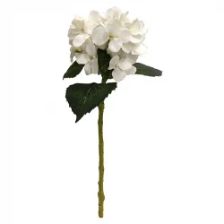 Hortensia, 48cm hvid, kunstig blomst