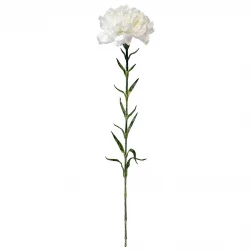 Nellike på stilk, 67cm, hvid, kunstig blomst