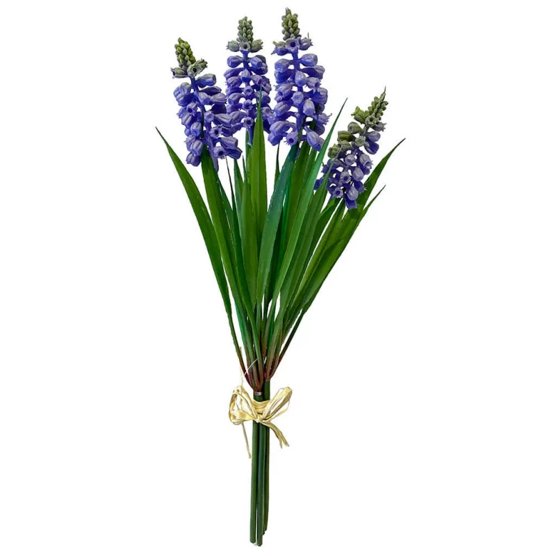 Perlehyacint, 4 stk, blå, 28 cm, kunstig blomst